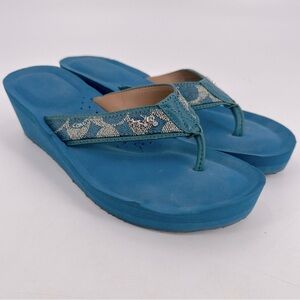 Coach Jolene Logo Y2K Style Wedge Sandals 10